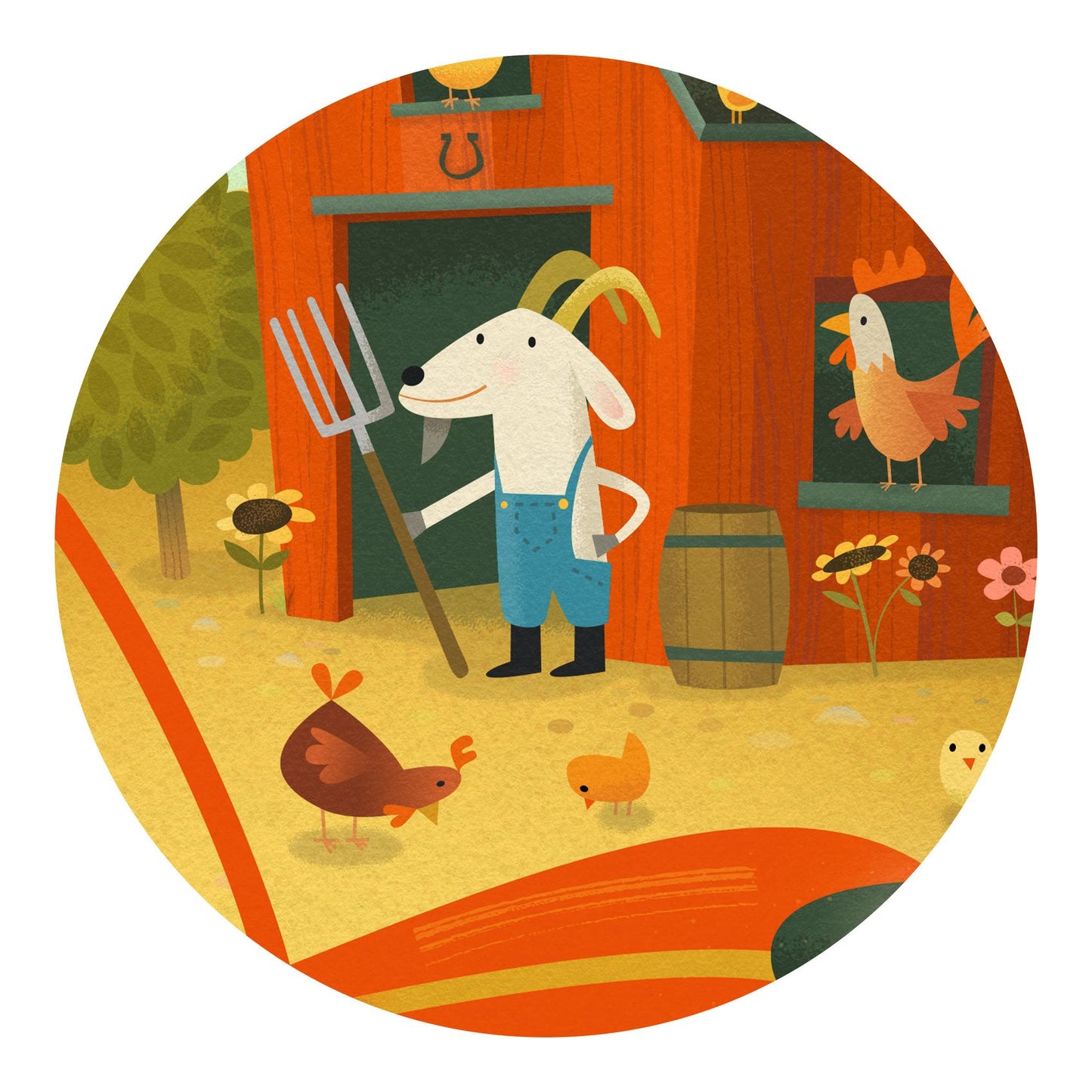 Puzzle silhouette Il Trattore Djeco composto