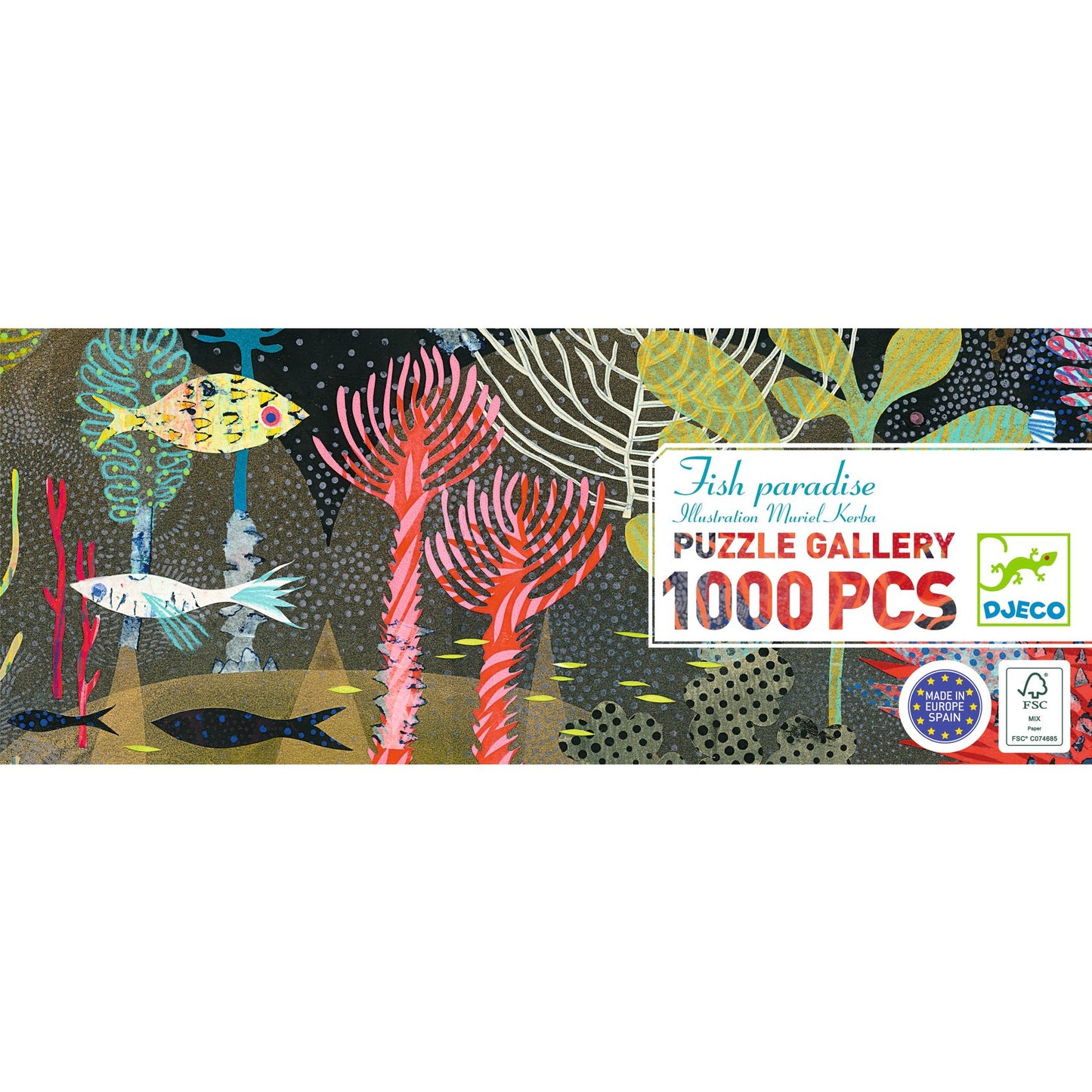 Puzzle Gallery Fish Paradise Djeco confezione