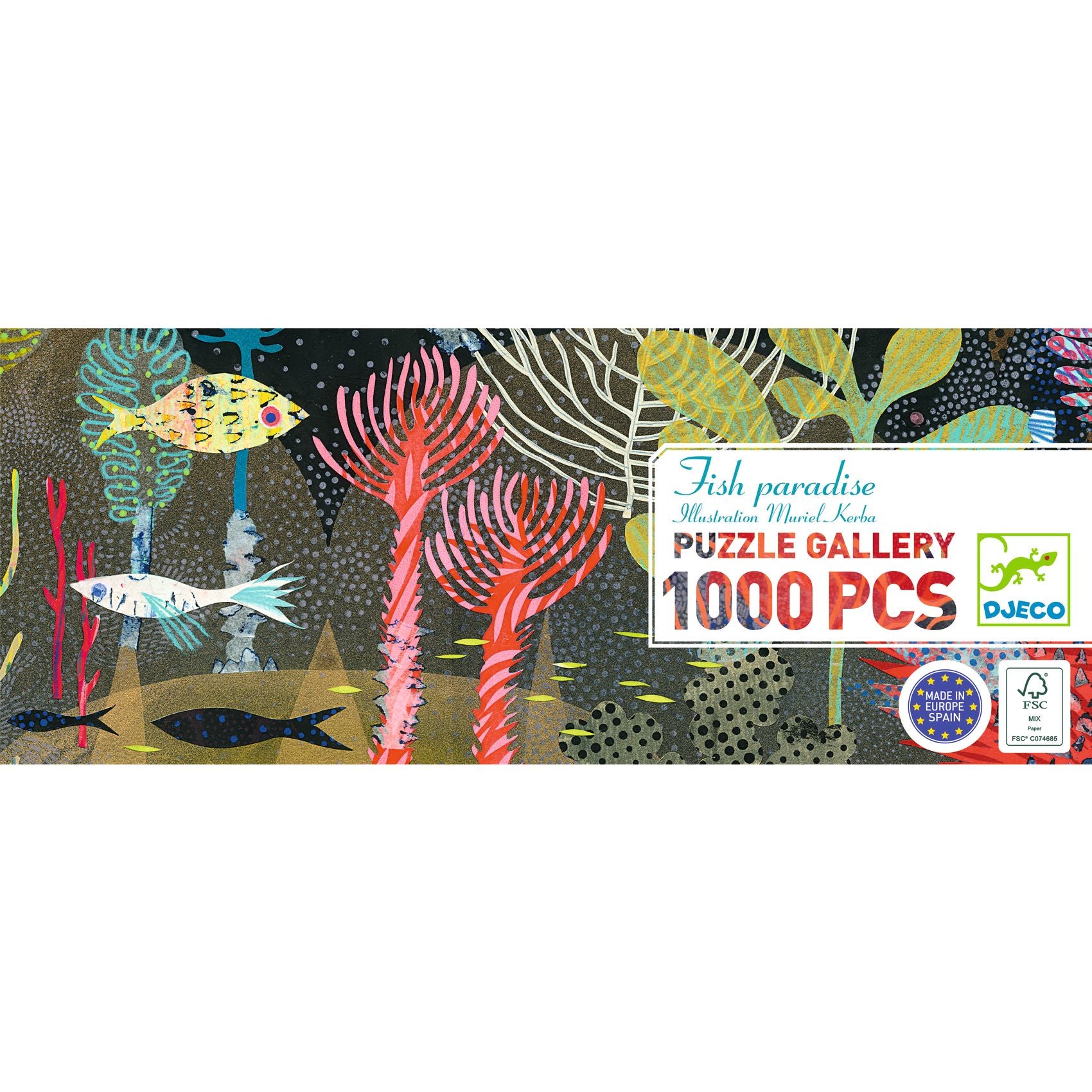 Puzzle Gallery Fish Paradise Djeco confezione