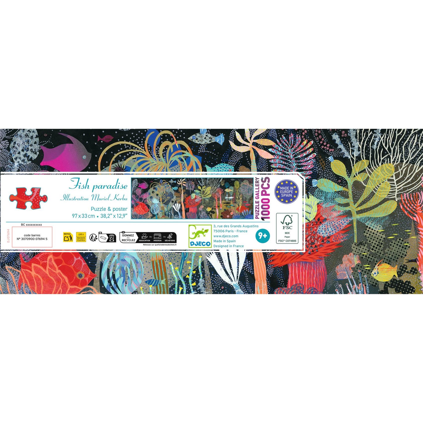 Puzzle Gallery Fish Paradise Djeco dettaglio