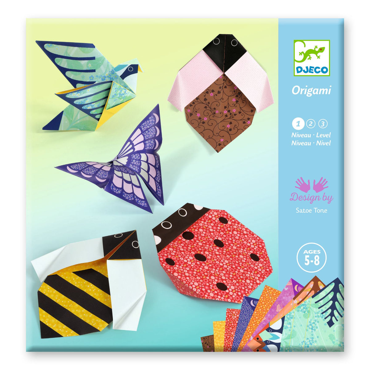 Origami Nel Mio Giardino Djeco - pieghe di carta animali del giardino