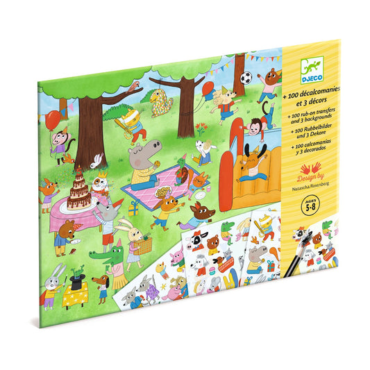 Trasferelli Aria di Festa Djeco - kit decalcomanie a tema festa
