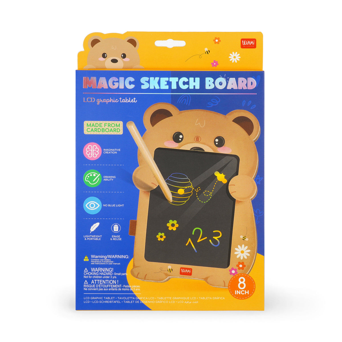 Lavagna LCD Magic Sketch Board Teddy Bear Legami