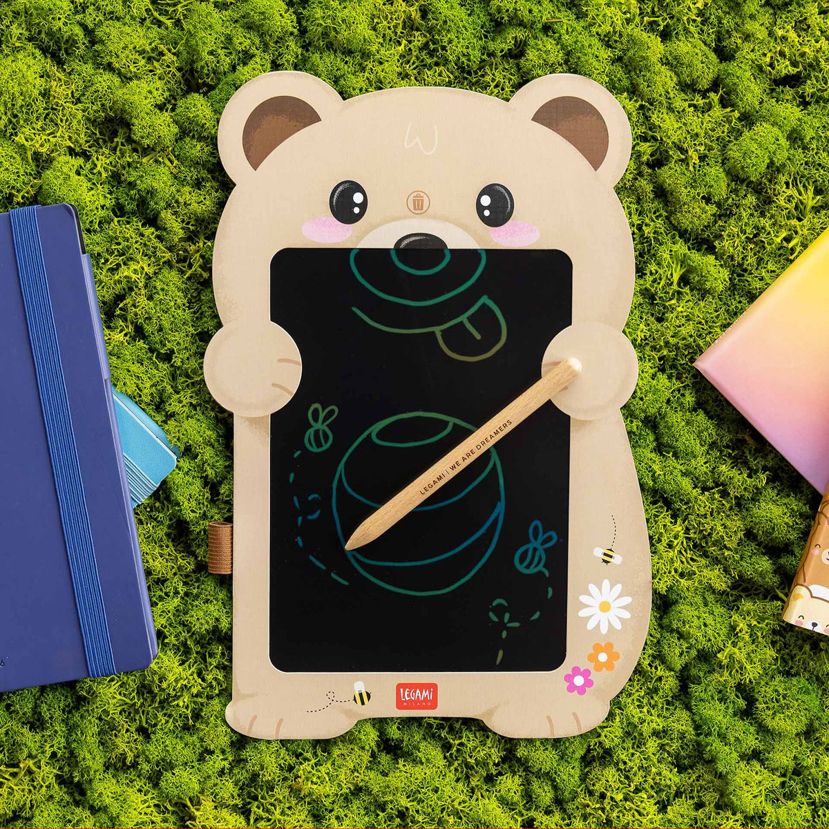 Lavagna LCD Magic Sketch Board Teddy Bear Legami
