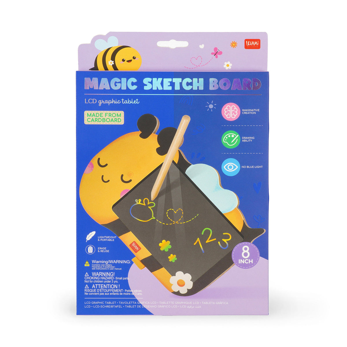 Lavagna LCD Magic Sketch Board Bee Legami