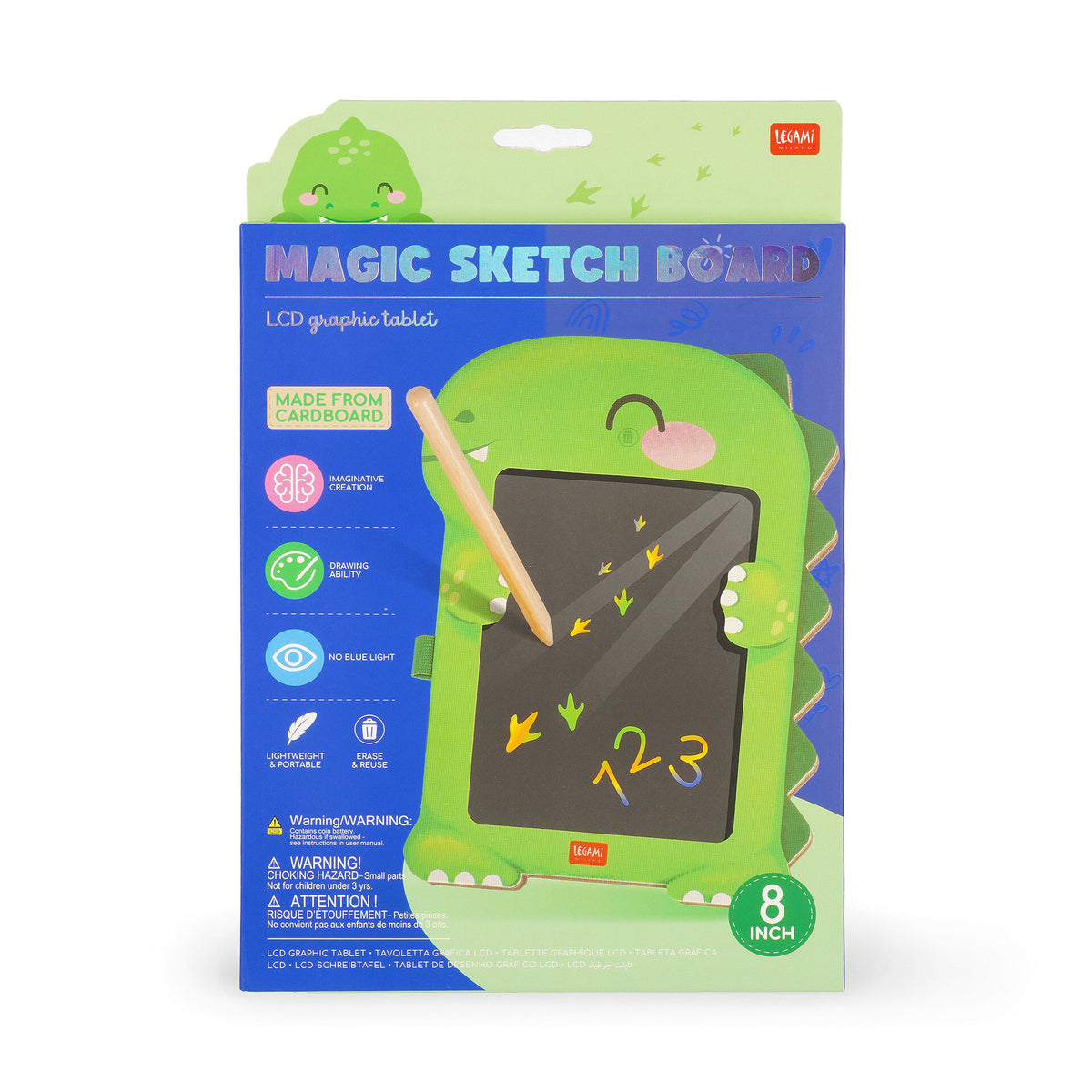 Lavagna LCD Magic Sketch Board Dino Legami