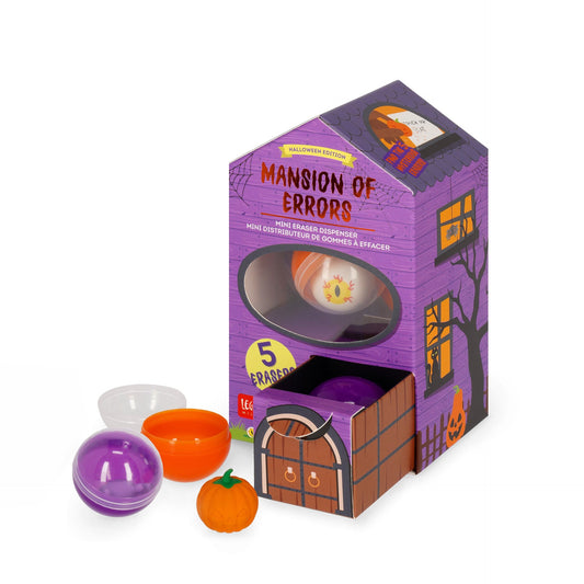 Mini distributore di gomme da cancellare Halloween Mansion of Errors Legami
