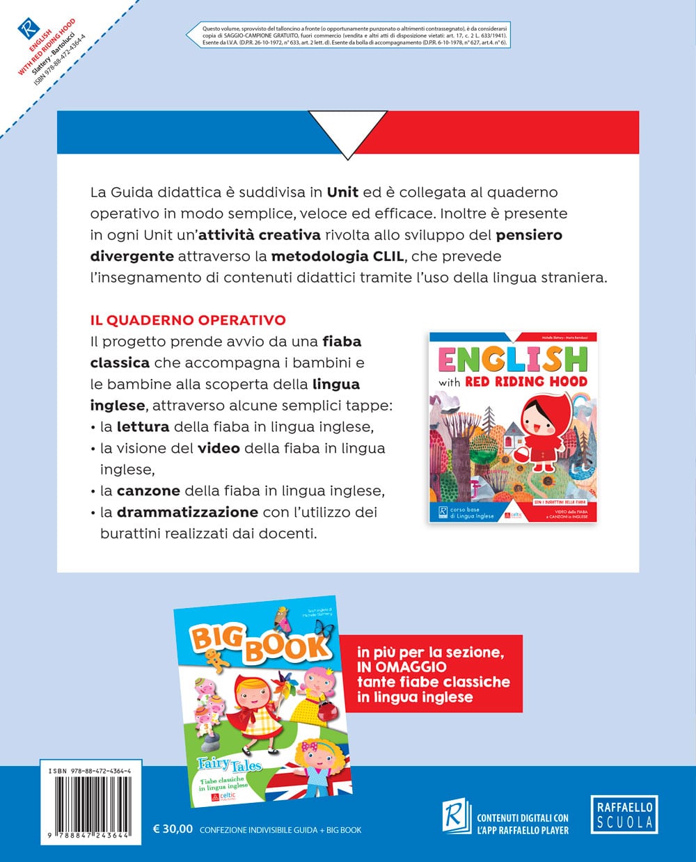 English with Red Riding Hood - Teacher's Book, retro copertina, Raffaello