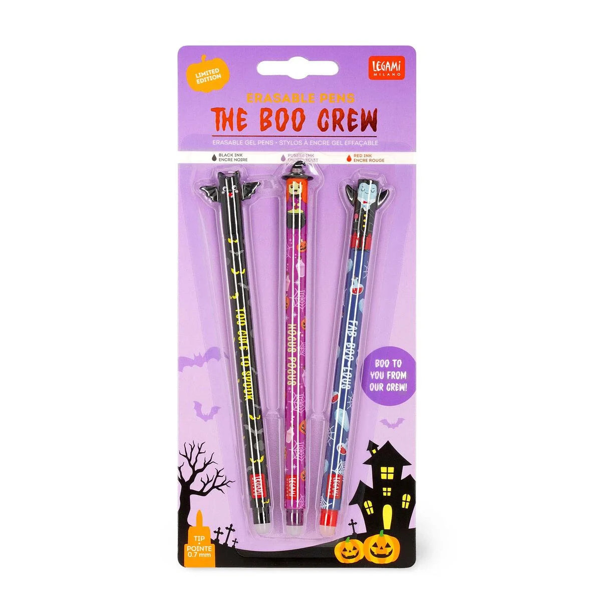 Set di 3 Penne Gel Cancellabili - The Boo Crew