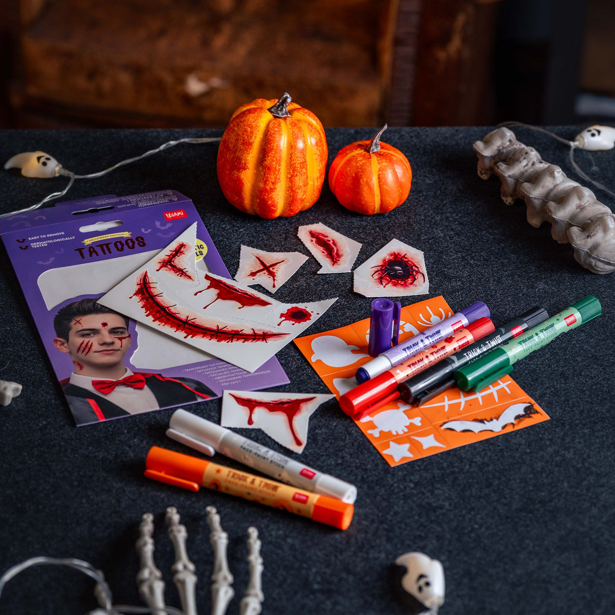 Set 6 trucchi viso in stick Trick & Twist Halloween Legami