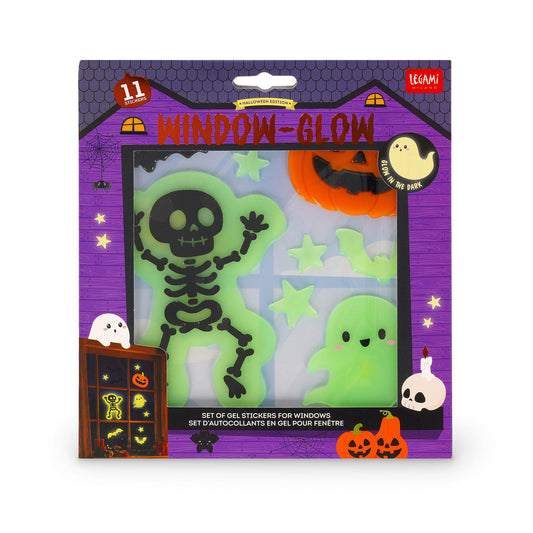 Adesivi in gel per finestra Halloween Windo-Glow scheletro Legami
