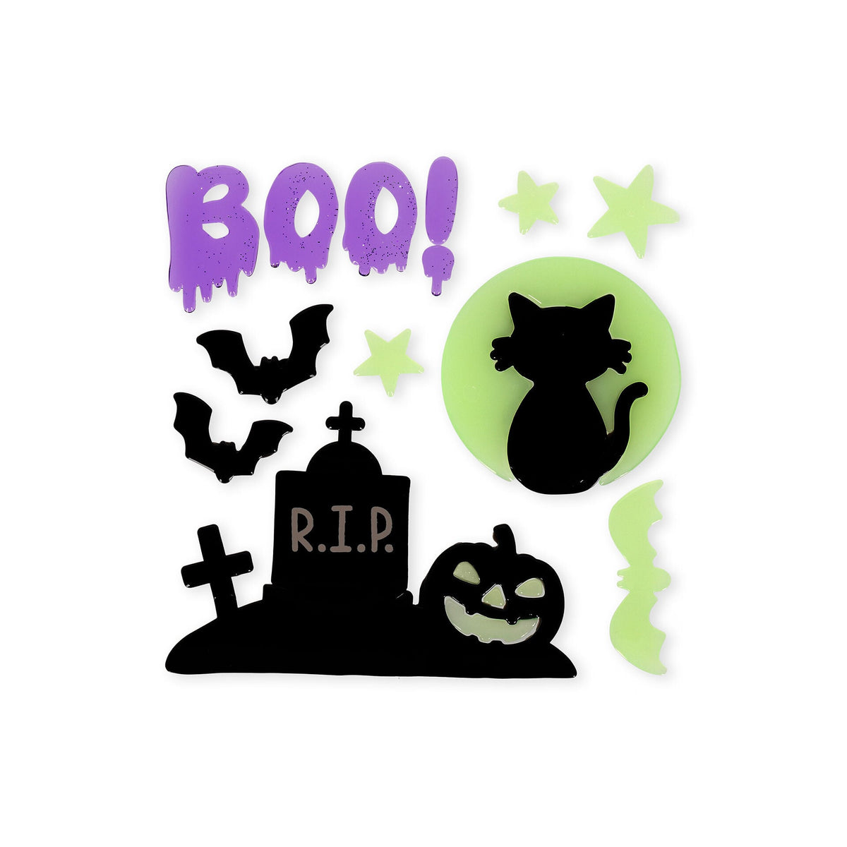 Adesivi in gel per finestra Halloween Windo-Glow gatto nero Legami