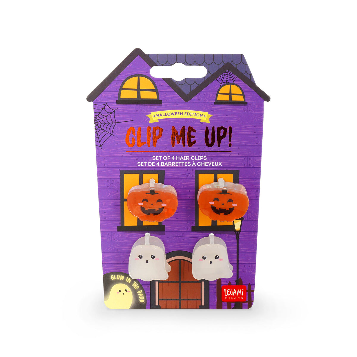 Set 4 mini mollette per capelli Halloween Clip Me Up Legami
