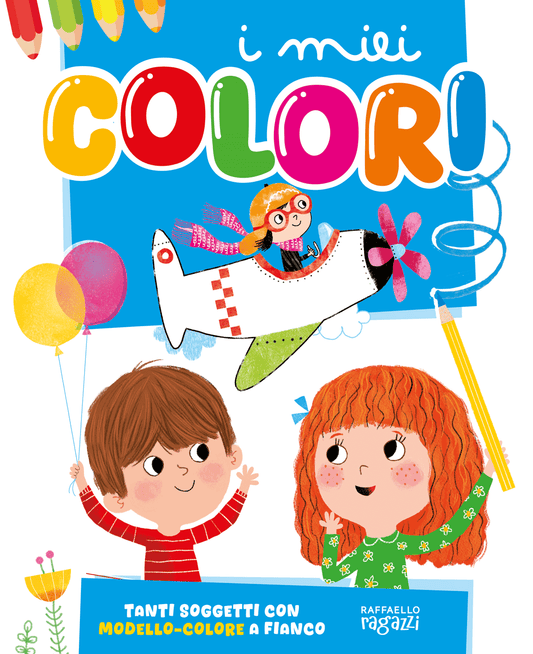 I miei colori - Azzurro, album da colorare con pennarelli, Raffaello Ragazzi