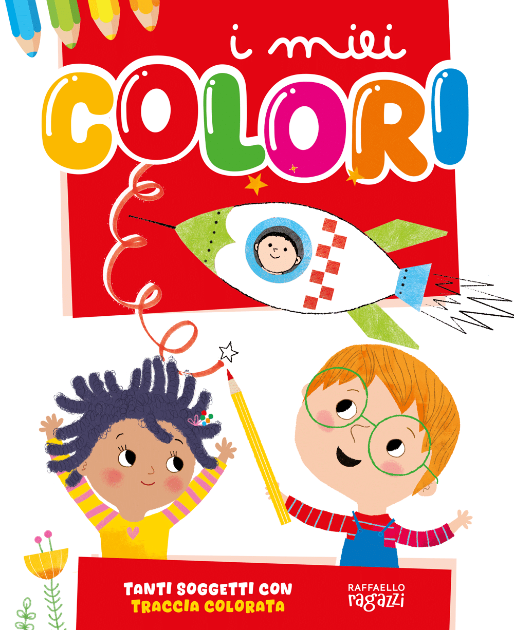 I miei colori - Rosso, album da colorare con pennarelli, Raffaello Ragazzi