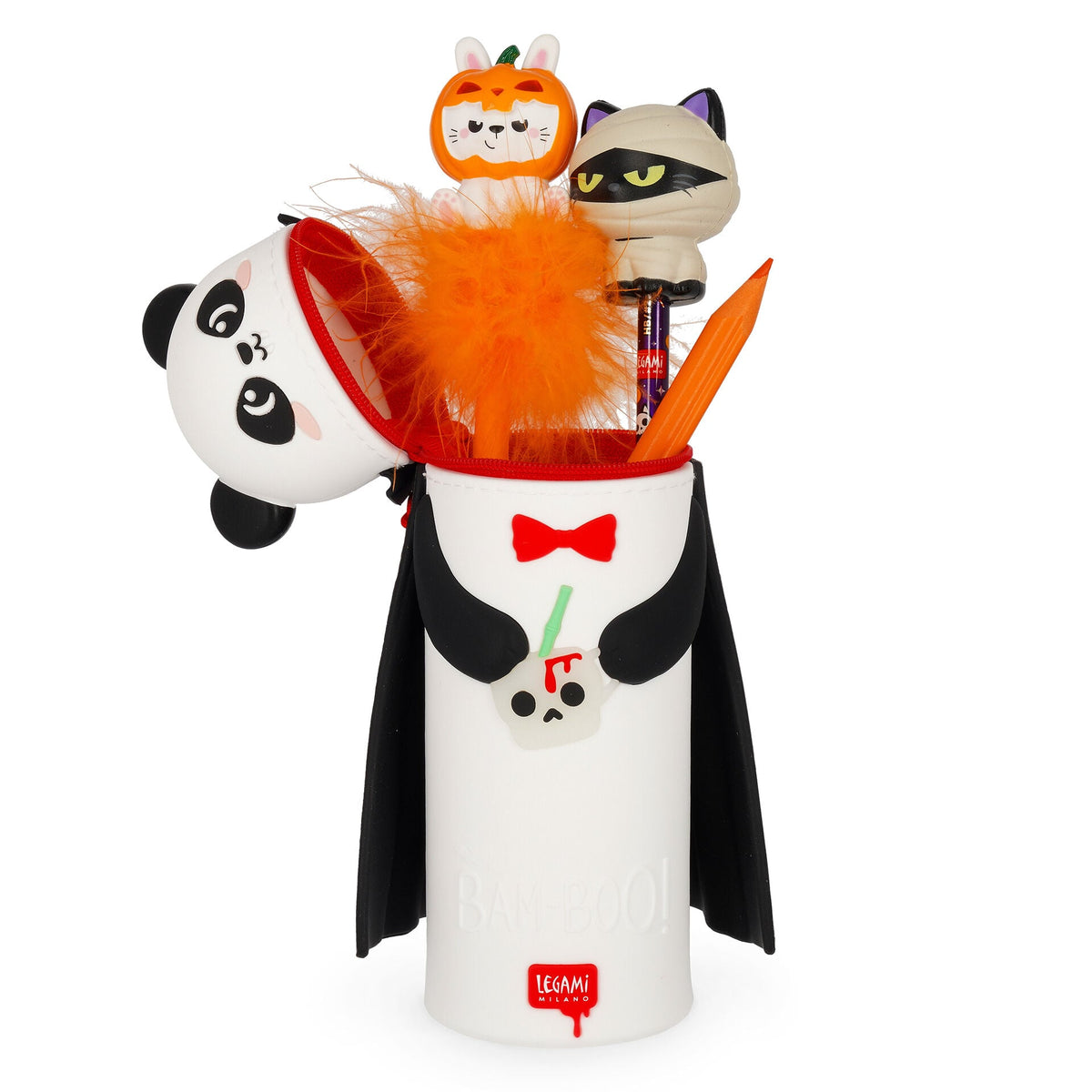 Astuccio 2-in-1 in silicone panda Bam-Boo Halloween Legami