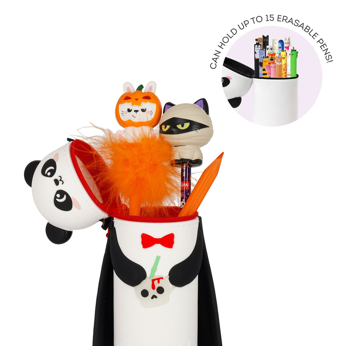Astuccio 2-in-1 in silicone panda Bam-Boo Halloween Legami