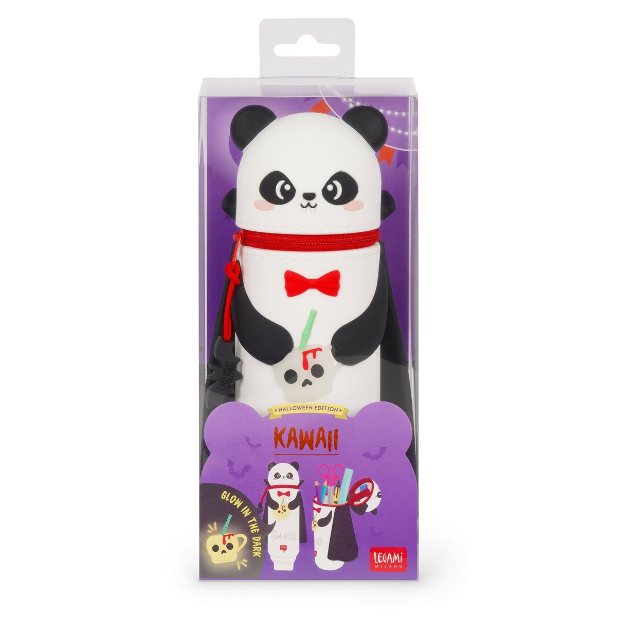 Astuccio 2-in-1 in silicone panda Bam-Boo Halloween Legami