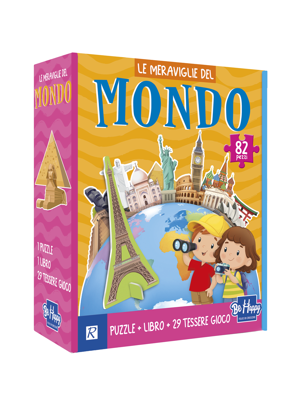 Le meraviglie del mondo - libro e puzzle - Be Happy Raffaello
