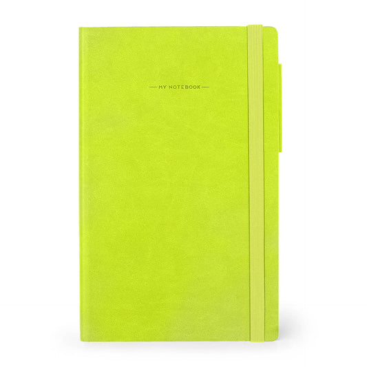 Taccuino a righe My Notebook Legami colore Chartreuse, copertina morbida 13x21cm