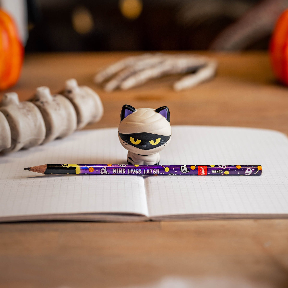 Matita con antistress Halloween Mummy Cat Squeezies Legami