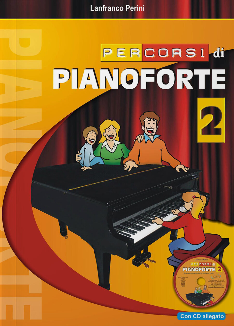 Copertina di Percorsi di pianoforte vol. 2, di Lanfranco Perini - Progetti Sonori