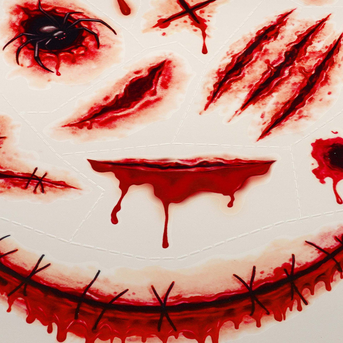 Tatuaggi temporanei viso e corpo Halloween ferite finte Legami
