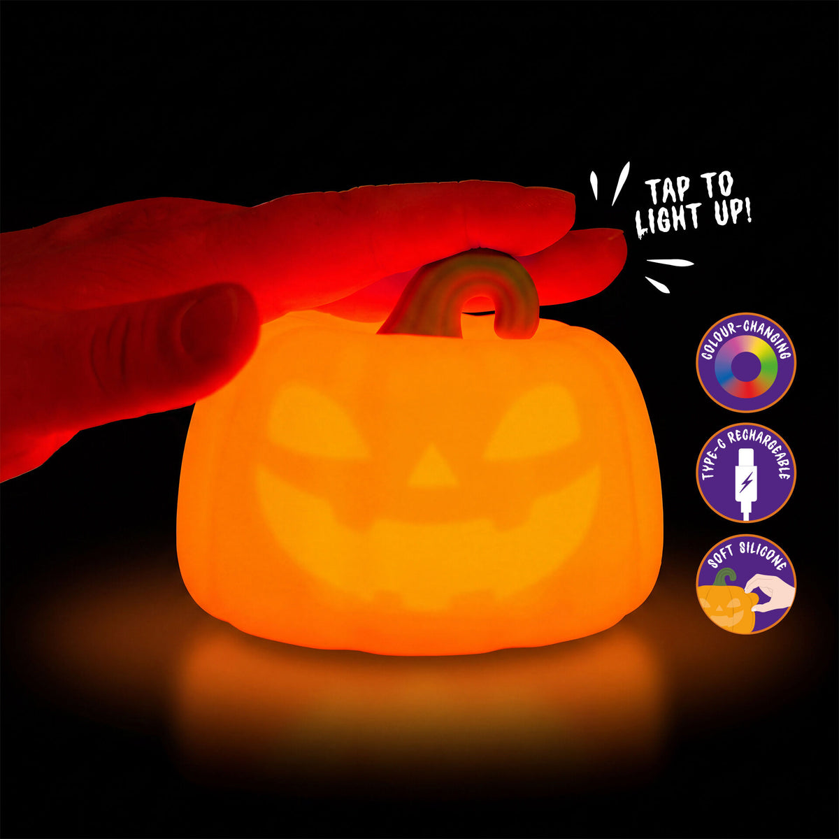 Luce LED ricaricabile in silicone zucca Soft Dreams Legami