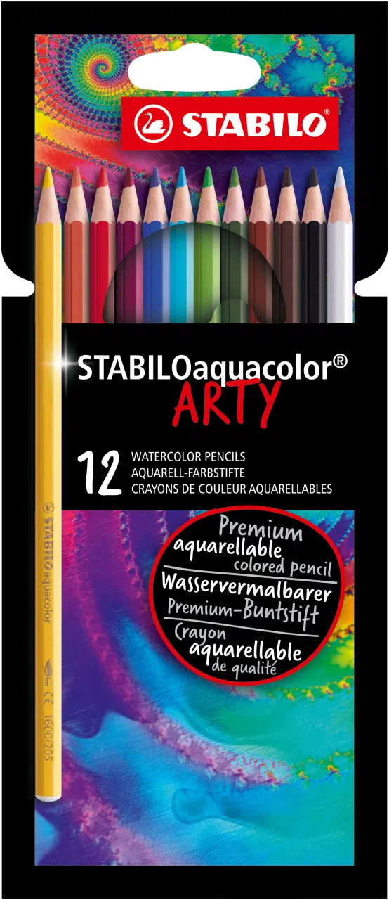 Matita colorata acquarellabile STABILO Aquacolor - 12 pezzi - Centroscuola