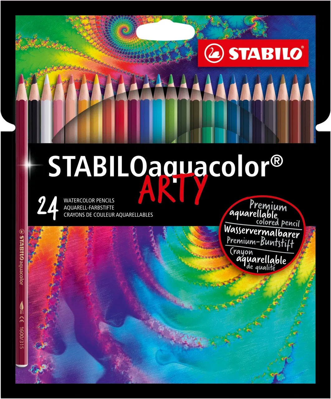Matita colorata acquarellabile STABILO Aquacolor - 24 pezzi - Centroscuola