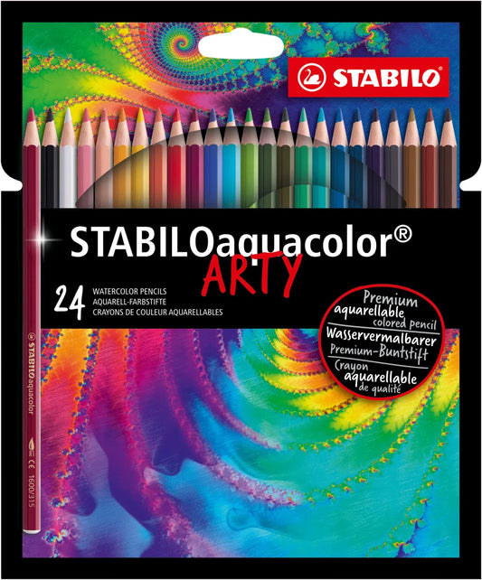 Matita colorata acquarellabile STABILO Aquacolor - 24 pezzi - Centroscuola