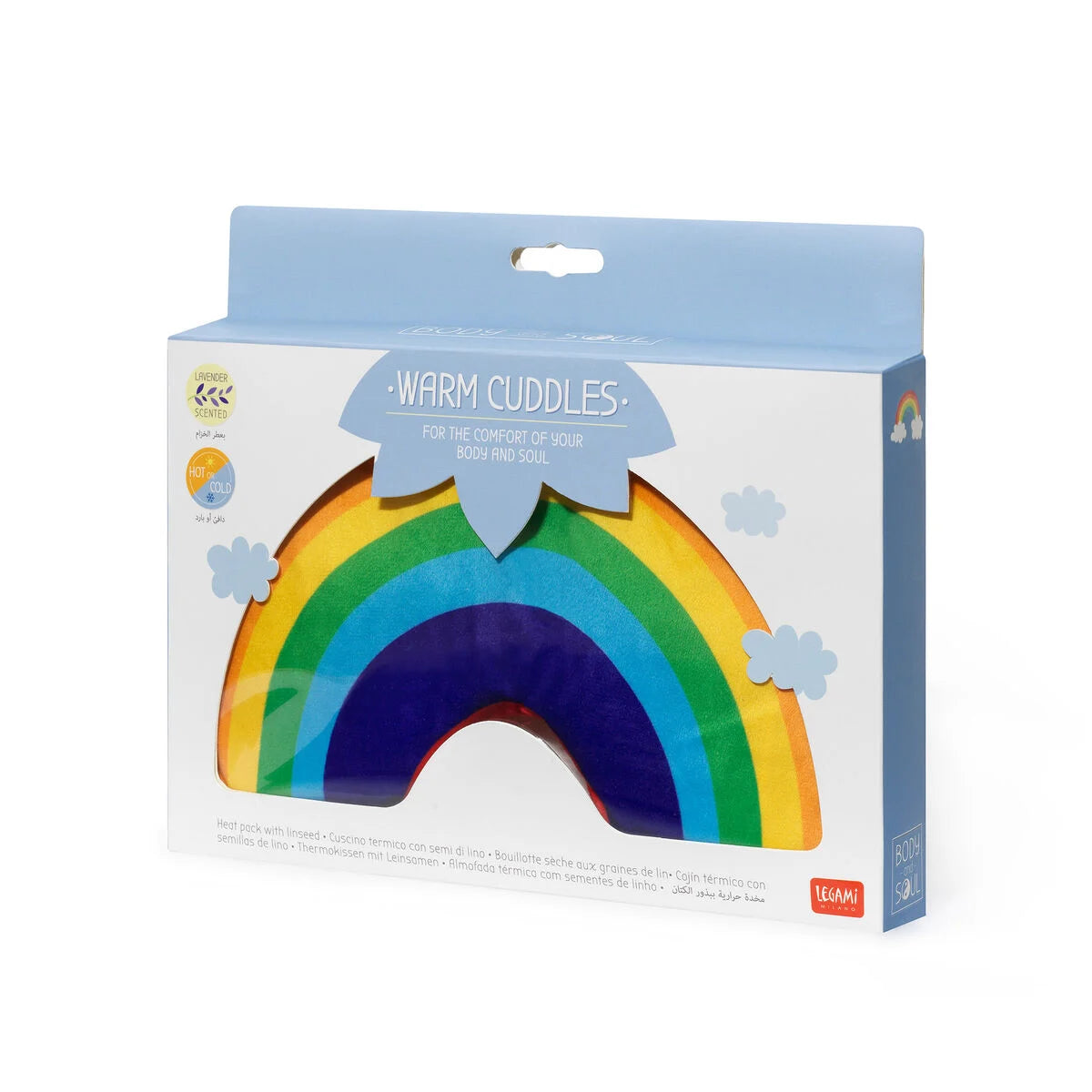 Cuscino termico con semi di lino - Arcobaleno