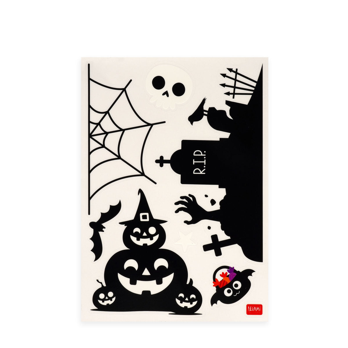 Set 40 adesivi elettrostatici per finestra Windo-Wow Halloween Legami