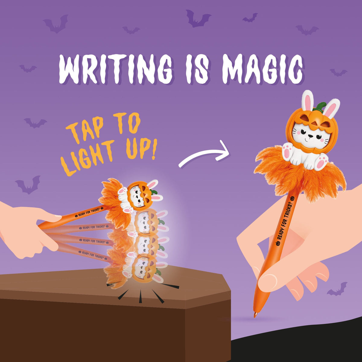 Penna luminosa Pumpkin Bunny Writing is Magic Legami