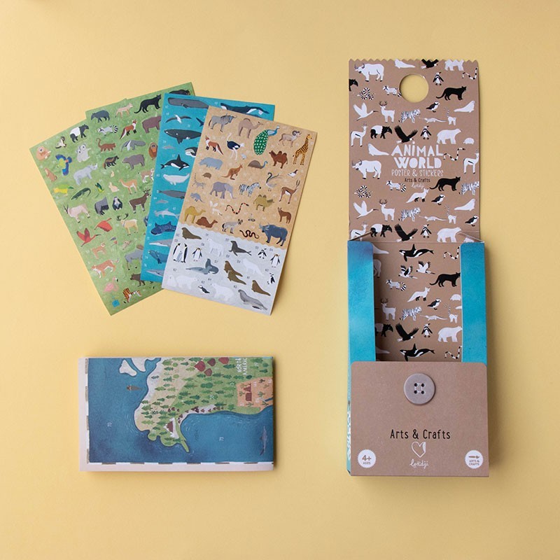 Activity - Animal World Poster & Stickers - Centroscuola