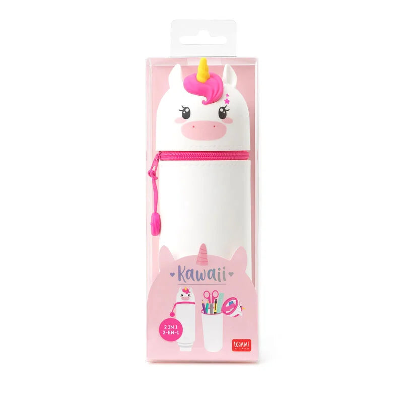 Astuccio Kawaii Unicorn in silicone morbido 2 in 1 - Centroscuola