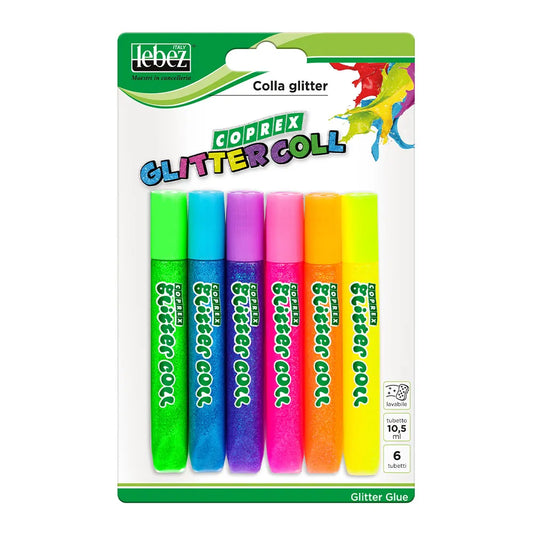 Colla glitter Fluo (6 colori, 10ml)