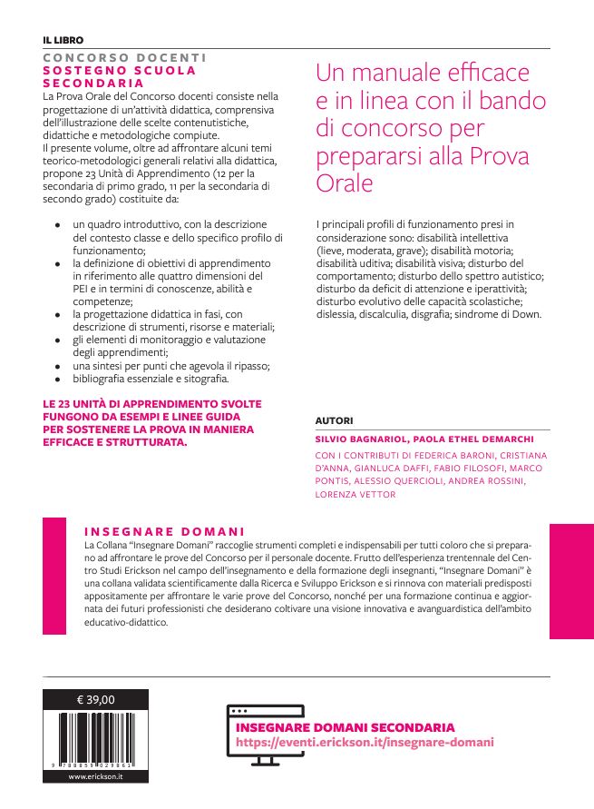 Concorso Docenti - Sostegno Scuola secondaria - Prova orale - Centroscuola