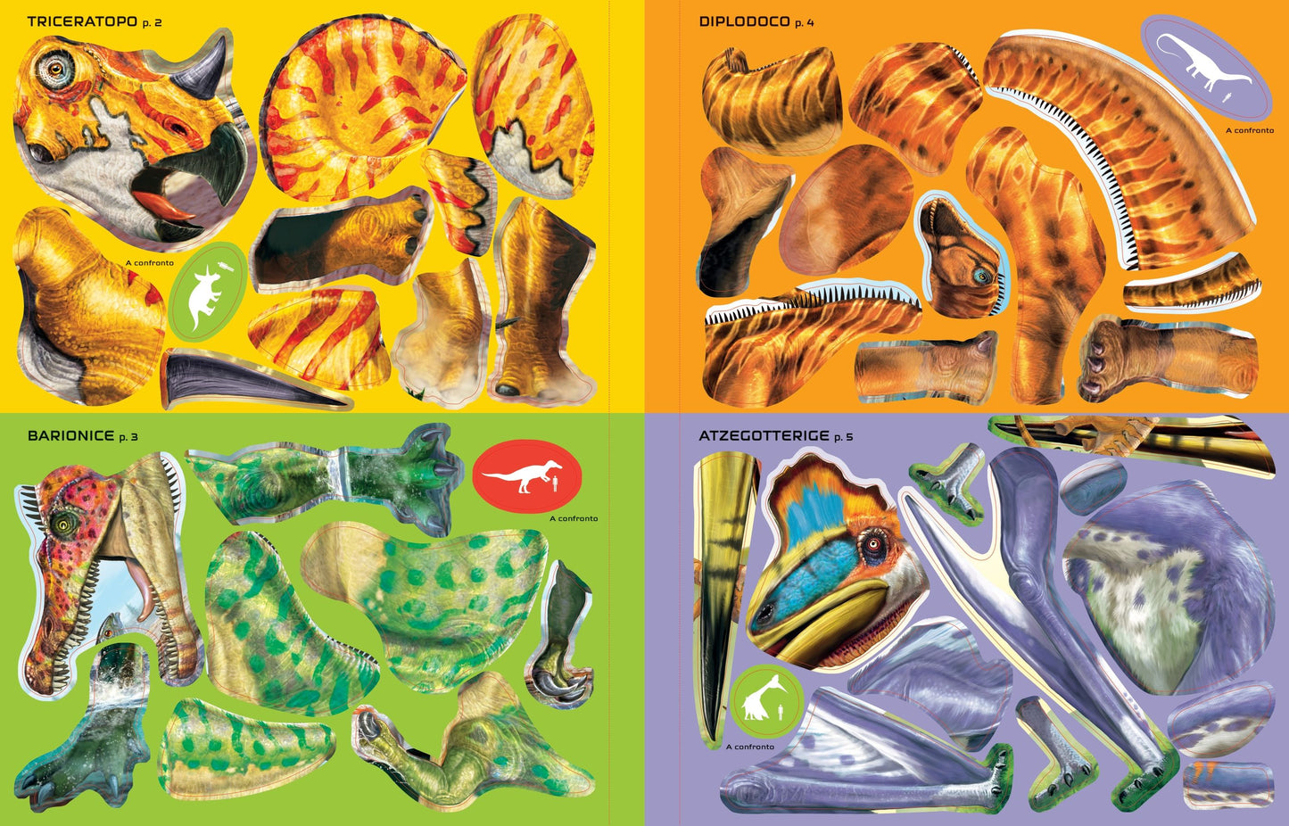 Costruisco con gli adesivi - Dinosauri e altri animali preistorici