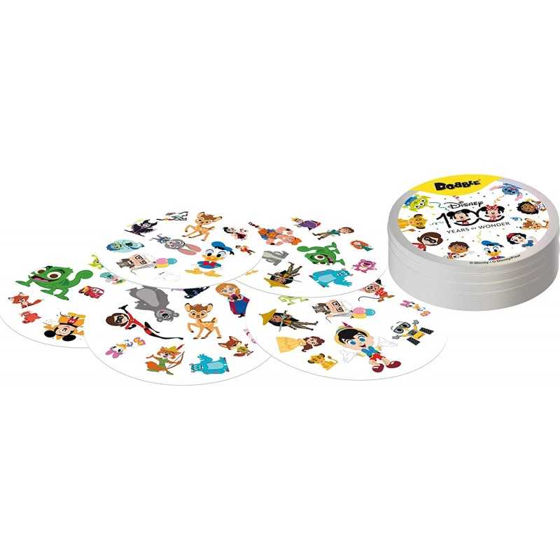 Dobble Disney Edition - esempio di carte sparse, gioco Asmodee