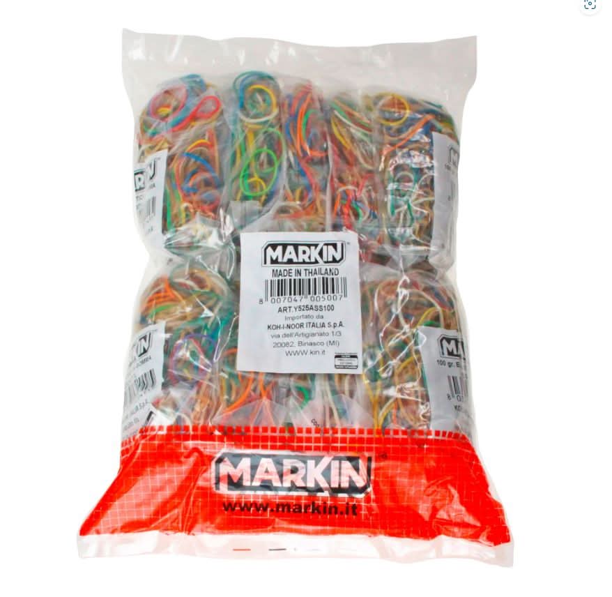 Elastici assortiti in gomma 100gr - Centroscuola