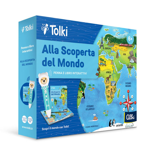 Tolki - Alla scoperta del mondo con penna interattiva, starter pack Albi - confezione