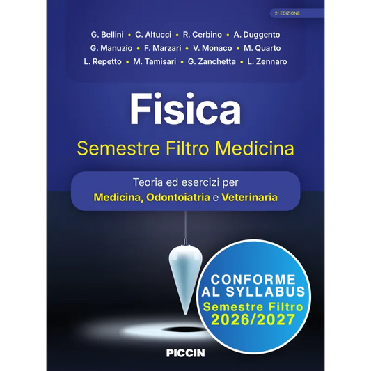 Copertina di Fisica - Semestre Filtro Medicina, Piccin - Nuova Libraria