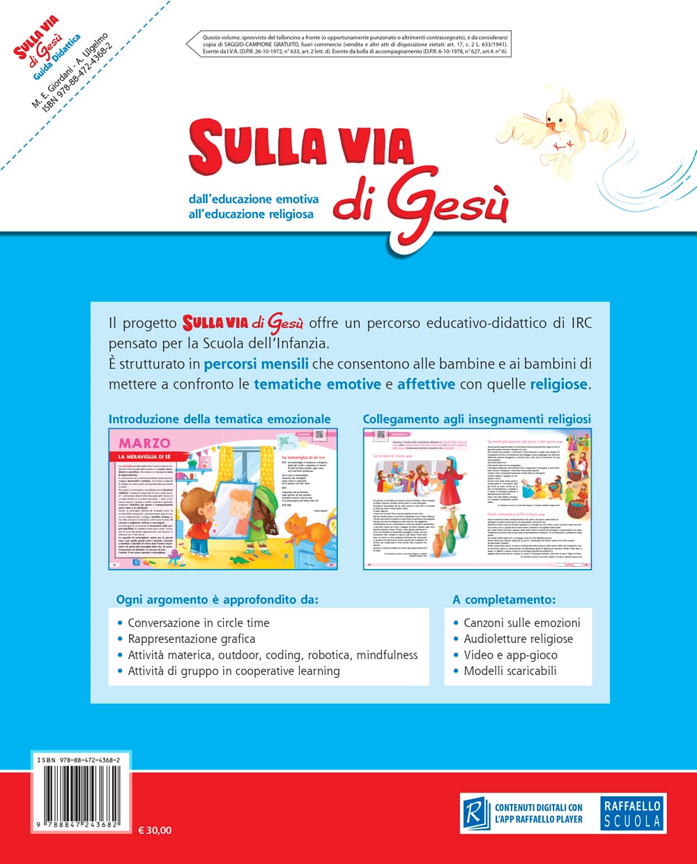Sulla via di Gesù - Guida didattica, retro copertina, Raffaello