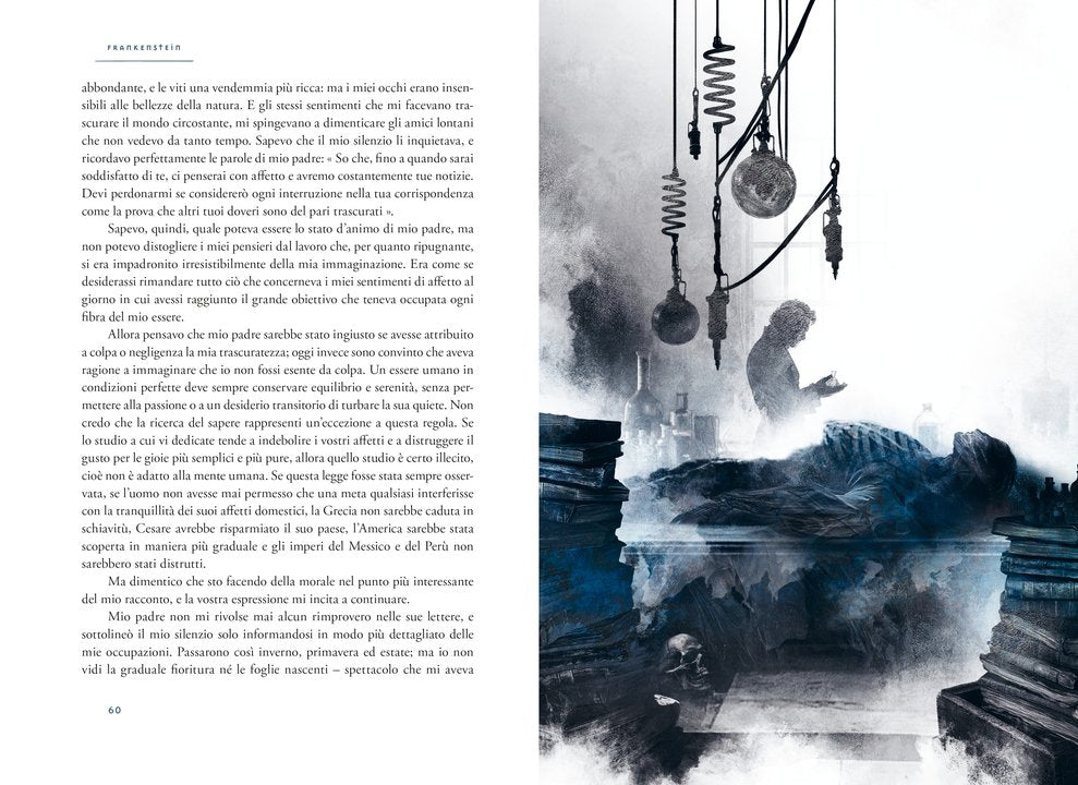 Frankenstein - Mary Shelley - L'Ippocampo - illustrazione interna
