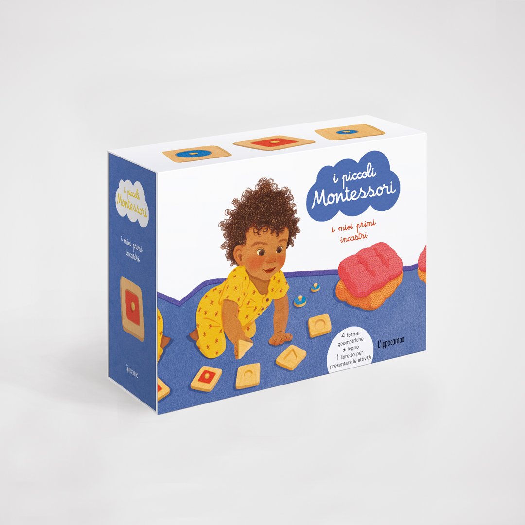 I miei primi incastri. I piccoli Montessori. Con 4 puzzle in legno - L'Ippocampo - copertina