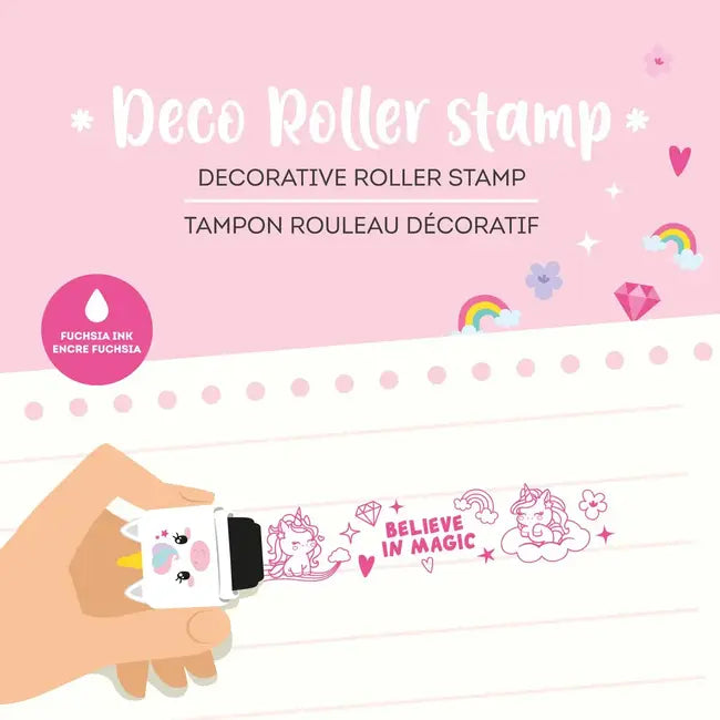 Timbro Rouleau Decorativo Legami - Unicorno - dimostrazione d'uso