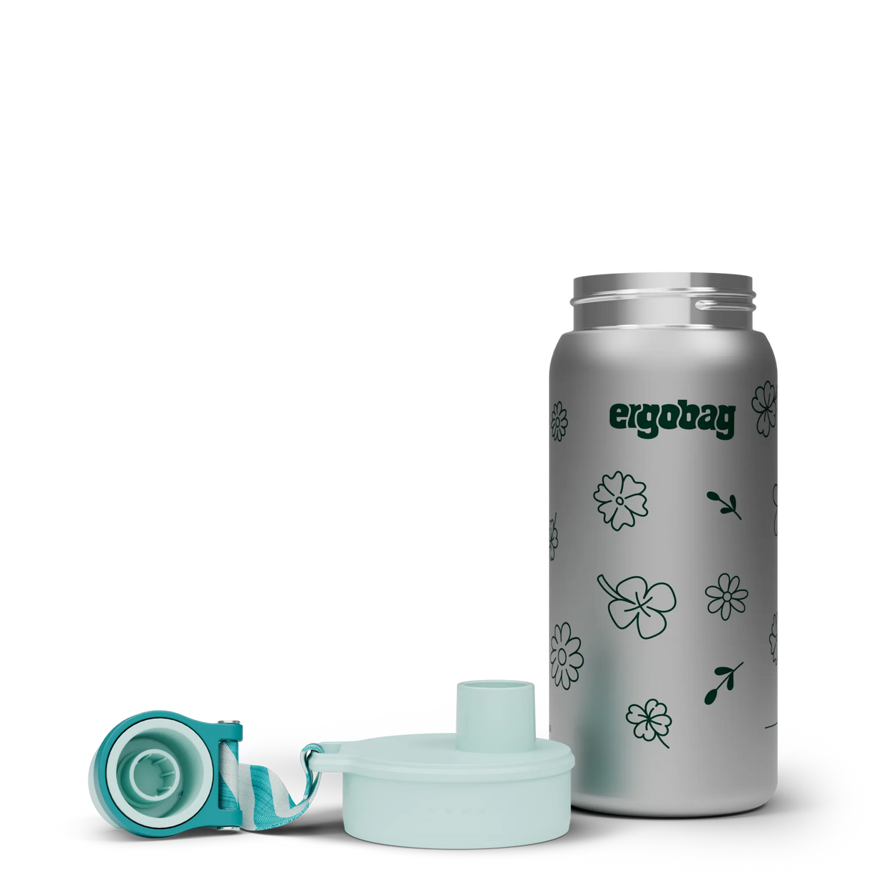 Borraccia Ergobag Stainless Steel Flowers - dettaglio - Centroscuola