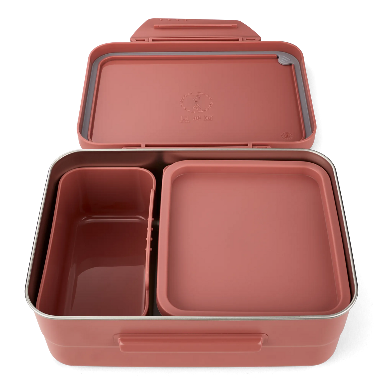 Portamerenda satch acciaio inox Nordic Coral - dettaglio aperto