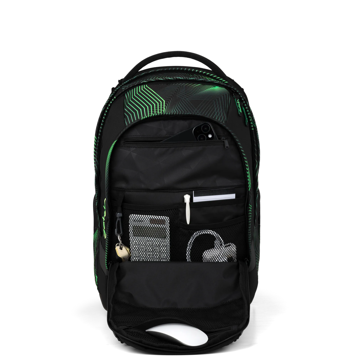 Zaino Satch Match Plus Seismic Green - dettaglio Smart Organizer